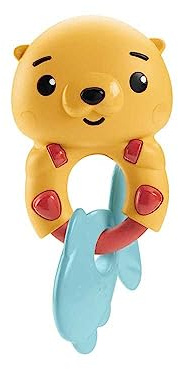 Fisher-Price Baby Sensimals Leopard Rassel hilft, die Geschicklichkeit zu stärken und die Sinne für Babys ab 3 Monaten zu stimulieren