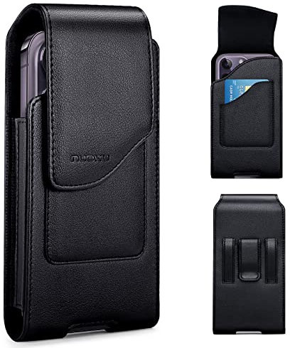 nuoku Handytasche für Gürtel für iPhone 15 14 13 12 11 Pro Max Serie, PU Leder Handy Gürteltasche mit Gürtelclip für S22 Plus/S21 Plus/S20 Plus mit Magnetverschluss