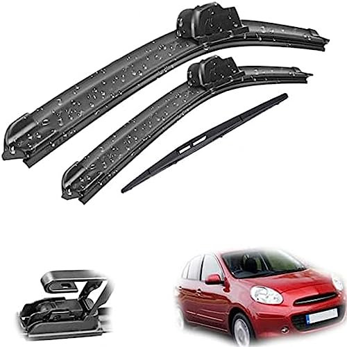 Wischerblätter-Set für vorne und hinten, für Nissan, für Micra, für März K13 2010–2020, Windschutzscheibe, Windschutzscheibe, Fenster, 21 Zoll, 14 Zoll, 12 Zoll Scheibenwischer