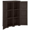 Homgoday Kunststoffschrank Haushaltsschrank Gartenschrank Balkonschrank Beistellschrank Werkstattschrank Mit 2 Tür Aufbewahrungsschränke 79x43x125 cm Holzdesign Braun