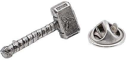Mjolnir Thor's Hammer Design Pewter Lapel Pin Badge