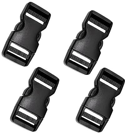 Fibbie, 4 pezzi Fibbie plastica, 25 mm Fibbie a Scatto Doppie, Fibbia a Clip Zaino, Fibbia Clip Cintura, Fibbie a Sgancio Rapido, Fibbie Laterali