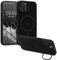 kwmobile Hybrid Case Compatible with Apple iPhone 14 Case - With Bumper and Stand - Phone Cover - Black/Transparent
