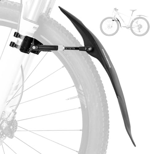 ROCKBROS Parafango Bici, Parafango MTB, Parafango Allargato Regolabile, Paraspruzzi per Bicicletta, Parafanghi per MTB 26-29, Accessori