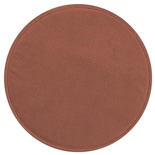 Home4You Wende-Sitzkissen - Rostfarben - Polyester - Ø 35 cm
