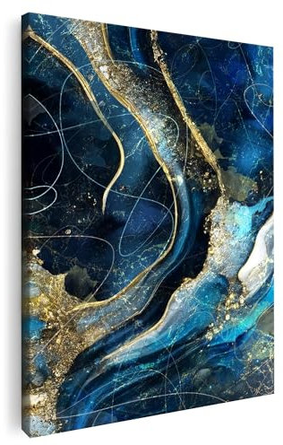 Marmor Bild bunt | Bild Marmor | S-Art Bilder | Marmor Bilder Modern | Coole Wandbilder Wohnzimmer | Wandbild Marmor Deko XXL | Bild Leinwand XXL | Marmor Bilder Wand