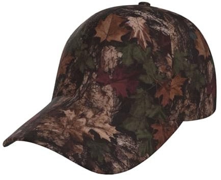 Outfitter Tuff Camo Print Baseball Cap Golf Dad Hat Adjustable Fashion Plain Cap for Men Women Black Black One Size, Schwarz, EinheitsgröÃŸe
