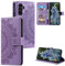 HTDELEC Cover per Samsung Galaxy A25 5G,Flip Custodia a Libro Magnetica Portafoglio Premium Protettiva in Pelle Porta Carte Case - Viola