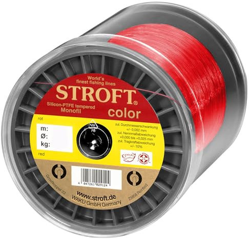Stroft Color Monofile Angelschnur Rot 0,30mm 7,7kg 1000m