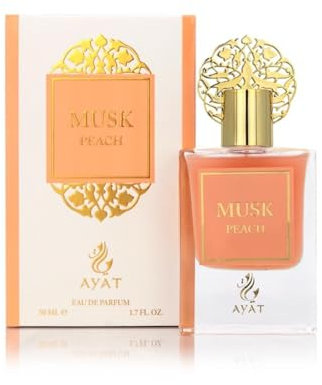 Ithra Eau de Parfum Musk 50 ml Dubaï pour Femme et Homme - Une Fragrance Sensuel Orientale Conçu et Fabriqué au Émirats (peach)