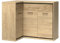 Eckkommode Sideboard Eckschrank Kommode Wohnzimmerschrank Anrichte Aufbewahrunsschrank in Eiche