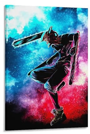 KPOKAHT Anime Chainsaw Man Wall Art Poster Scroll Canvas Painting Picture Living Room Decor Home 08x12inch(20x30cm)