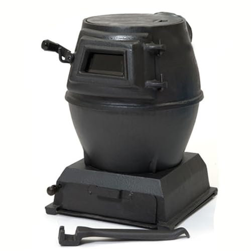 Mini Poele A Bois en Fonte Portable Réchauds De Camping Cuisson avec Fenêtre en Verre Résistant À La Chaleur pour Intérieur Extérieur Tente Camping