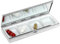 Brillibrum Design Pillen Etui rechteckig aufbewahrung mit Spiegel Pille Pillendose unterwegs Pillenbox 4 Fächer Medikamentendöschen to go (Pillendose rechteckig, ohne Gravur)