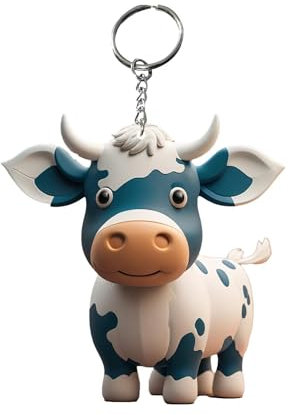 Kuh Schlüsselanhänger, 2D Hochlandkuh Kuh Tier Schlüsselanhänger Schlüsselanhänger Kuh Schlüsselanhänger Niedliches Ornament Für Handy Und Geldbörse