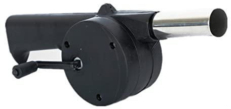 Portable Barbecue Blower Hand Crank BBQ Fan Small Manual Air Blower for Outdoor Barbecue Camping and Hiking