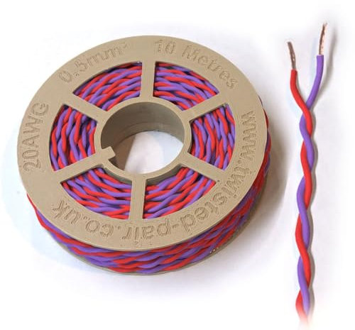 Cavi gemellari rossi e viola 22 AWG / 0,35 mm² 5 metri CAN-Bus cavo