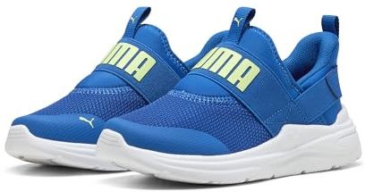 PUMA Kinder Soft Wired 2 SLIPTECH™ Sneakers 28, Team Royal Fizzy Light White Blue Yellow