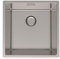 Fregadero de acero inoxidable Pure.Sink Prestige 40x40 cm, radio de 10 mm, instalación bajo encimera, a ras de encimera y sobre encimera PPG4040-02.