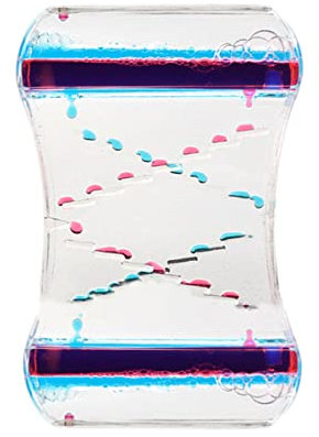 Temporizador de Arena Líquido para Niño Adulto Reloj de Arena Liquid Motion Timer Temporizador de Movimiento Líquido Fidget Toy Juguete Sensorial para Relajación Alivio de Estrés (Azul)