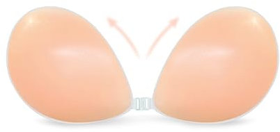 GIDWRIY Reggiseno Adesivo Push Up,Reggiseno Invisibile Riutilizzabile,Coppe Adesive Seno,Reggisenos in Silicone,Coppe Adesive Autoreggenti,Reggisenos Invisibile Senza Schiena,Reggisenoes Autoadesivo