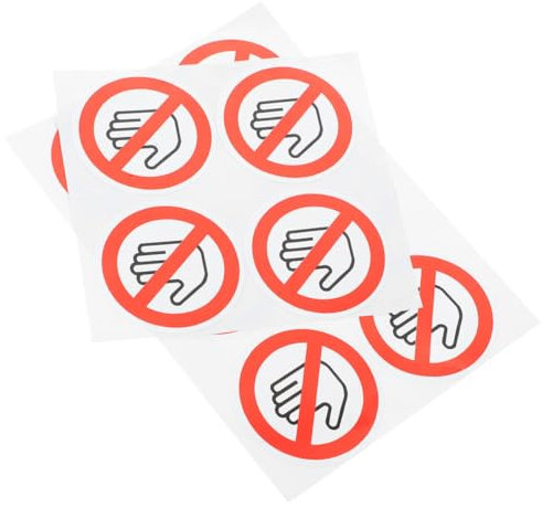 Veemoon 10stücke Berühren Aufkleber Schild Sicherheitsetikett Klebeschild Sicherheitswarnschild Maschinenwarnschild Vorsichtsschild Warnschildkleber Für Lager Gerätefabriken