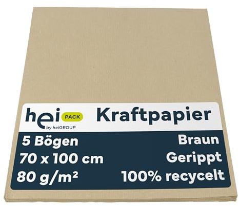HeiPack - Packpapier 5 Bögen - 70 x 100 cm - 80 g/m²