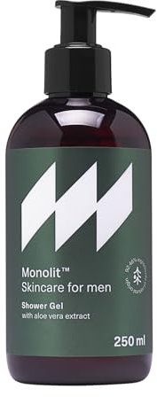 Monolit Gel Douche Homme à l’Aloe Vera – Nettoie, Hydrate et Protège la Peau – Soin Quotidien Naturel – 250 ml
