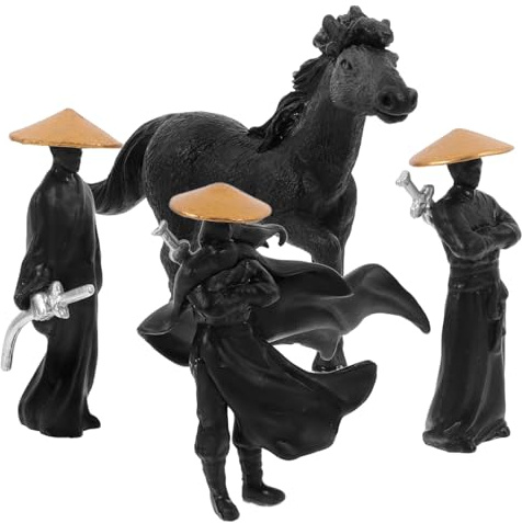 Warmhm Figurines Miniatures Micro-paysages Artisanat d'art pour Décoration De Bureau à Domicile, Lot De 4 Pièces en Plastique Solide, Design Réaliste, Décoration Terrarium Et Maison De Poupée