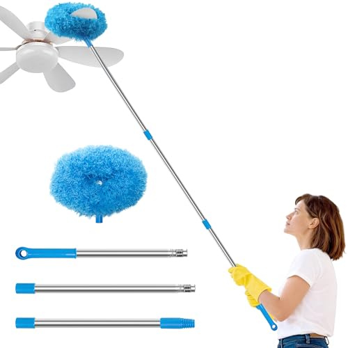 Fogray Upgraded 144cm Ceiling Fan Cleaner Duster Reusable Feather Duster