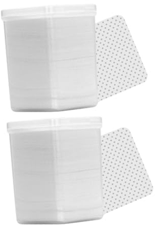 LIFKOME 2 Karton Boxen Reinigung Baumwollpads für Nagelöl Entferner Wimpernverlängerung Kosmetik Wattepads ohne Fussel zum Entfernen von Kleber und Augen make up
