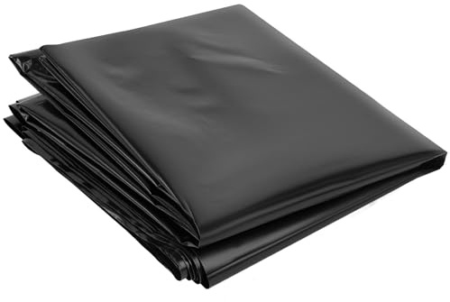 NUTKIT Plástico Invernadero Negro 2x6M, Extra Grueso, Protección Plantas | Láminas Polietileno Efecto Invernadero, Cubretodo Jardín, Película Protección Resistente