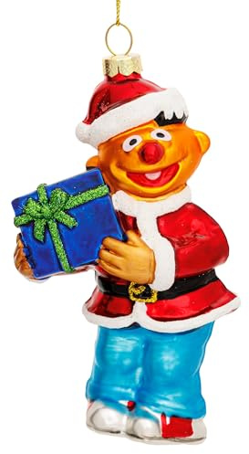 SIKORA Ernie Sesamstraße Glas Weihnachtskugel Deko Anhänger Christbaumschmuck Ornament - Sereno x Sikora - LI006
