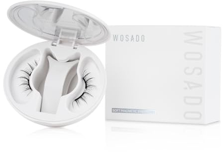WOSADO Soft Magnetic Eyelashes with Applicator [No.14 Frost Black], All-in-One Kit Reusable Glue-free Wispy Magnetic Lashes, Cruelty-free False Lashes, Waterproof, Lightweight Official Store