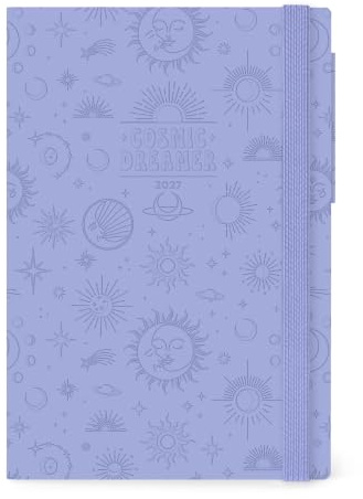 Legami - Agenda Giornaliera Large 2027, Cosmic Lilac, 12 Mesi, 17 x 24 cm