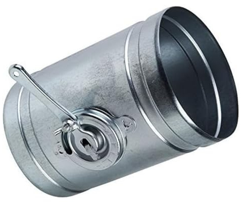 Kolor Drosselklappe für Lüftung, Ø 80-250 mm, 125 mm, Zink, Feinblech, Manuell verstellbar, -30° bis +250°