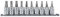 Draper 16309 TX-Star 3/8-Inch Square Drive 48 mm Socket Bit 10 Piece Set