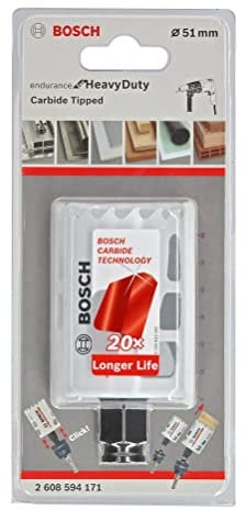 Bosch Professional Scie trépan au carbure de tungstène Endurance for Heavy Duty (Ø 51 mm, Accessoires pour perceuses)