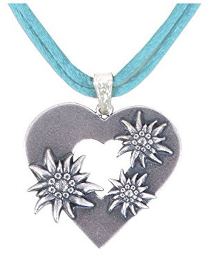 Moschen-Bayern Damen Trachtenkette Dirndlkette Herzkette Türkis