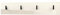 Vladon Wandgarderobe Wandpaneel Garderobenpaneel Linea V2, Made in Germany, in Creme Hochglanz