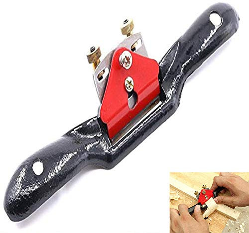 YAOBAO Metall Einstellbare Holzbearbeitung Manuelle Hobelmaschine, Hobelmesser Speichenrasur Entgraten Handwerkzeuge 9 / 215 Mm, Rot, 1 STK