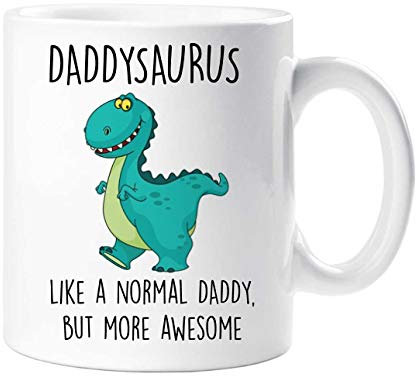 60 Second Makeover Limited Daddysaurus Mug - Best Daddy Gifts for New Parents, Daddy Birthday Gifts, Dad Mug from Kids, Best Dad for Christmas New Parents Fathers Day