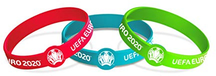 Euro 2020 Unisex-Jugendarmbänder, türkis/grün/pink, One Size