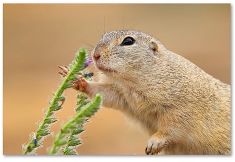 Postereck - 3888 - Murmeltier, Tier Natur Nager Portrait - Wandposter Fotoposter Bilder Wandbild Wandbilder - Poster - 4:3-61,0 cm x 45,5 cm