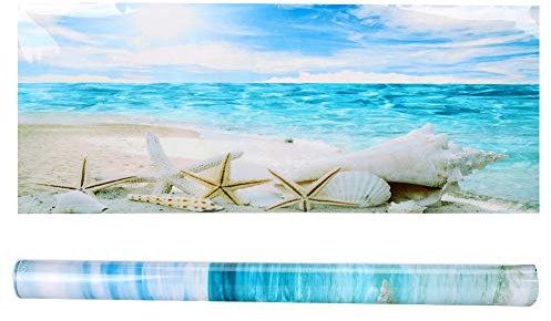 Aquarium Hintergrund Poster, Aquarium dekorative Aufkleber, Sea Star Paintings PVC wasserdicht hohe Transparenz für Aquarium Aquaridum(91 * 50cm)