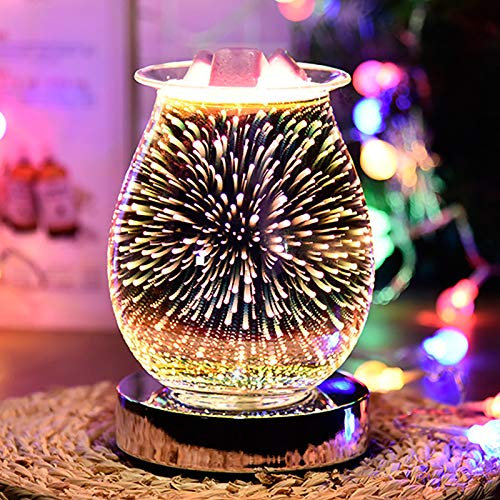 DEECOZY 3D-Aromatherapielampe, Duftlampe Wachs 3D Scentsy Duftlampe Energie Sparen Duftlampe Elektrisch Duftlampe Teelicht Elektrisch Duftöl Lampe für Home Office Schlafzimmer Geschenke