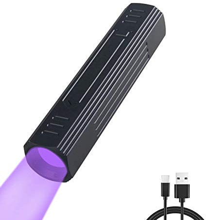 WESLITE UV Taschenlampe 365nm, Ultraviolett Taschenlampe Schwarzlicht mit Schwarzfilter Professional UV Lampe Wiederaufladbare für Harzhärtung/HAVC Ölleck/Steine/Mineral (Eingebaute Akku)