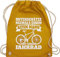 Shirtracer Turnbeutel Rucksack - Bekleidung Radsport - Unterschätze niemals einen alten Mann mit einem Fahrrad - weiß - Unisize - Senfgelb - sportbeutel groß fahrradbegeisterte beuteltasche