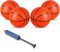 GmeDhc 16CM Orange Mini Basketball, 4 Stück Basketball Kinder Outdoor, Kinderball Gummi Aufblasbar, Toller Basketballkorb Indoor Outdoor Spaßsport, für Kinder und Erwachsene