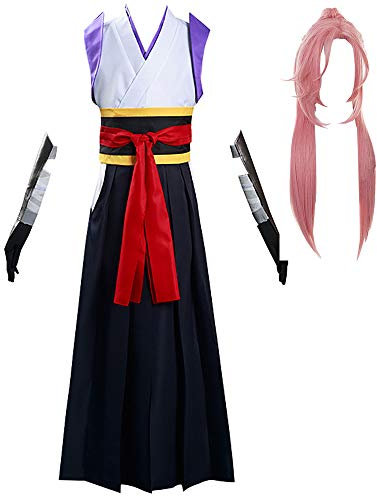 SK8 The Infinity Cherry Blossom Tops und Kendo Pants und Joe Cosplay Kostüm Full Set Anime Halloween Karneval Outfit mit Perücke